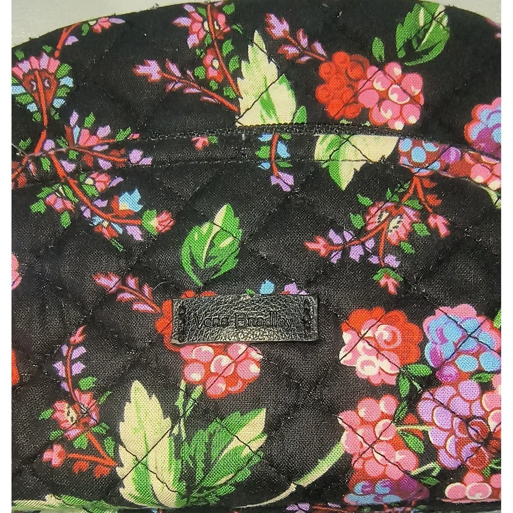 Vera Bradley Winter Berry 3pc Set Crossbody Bag Turnlock Wallet Cosmetic Pouch